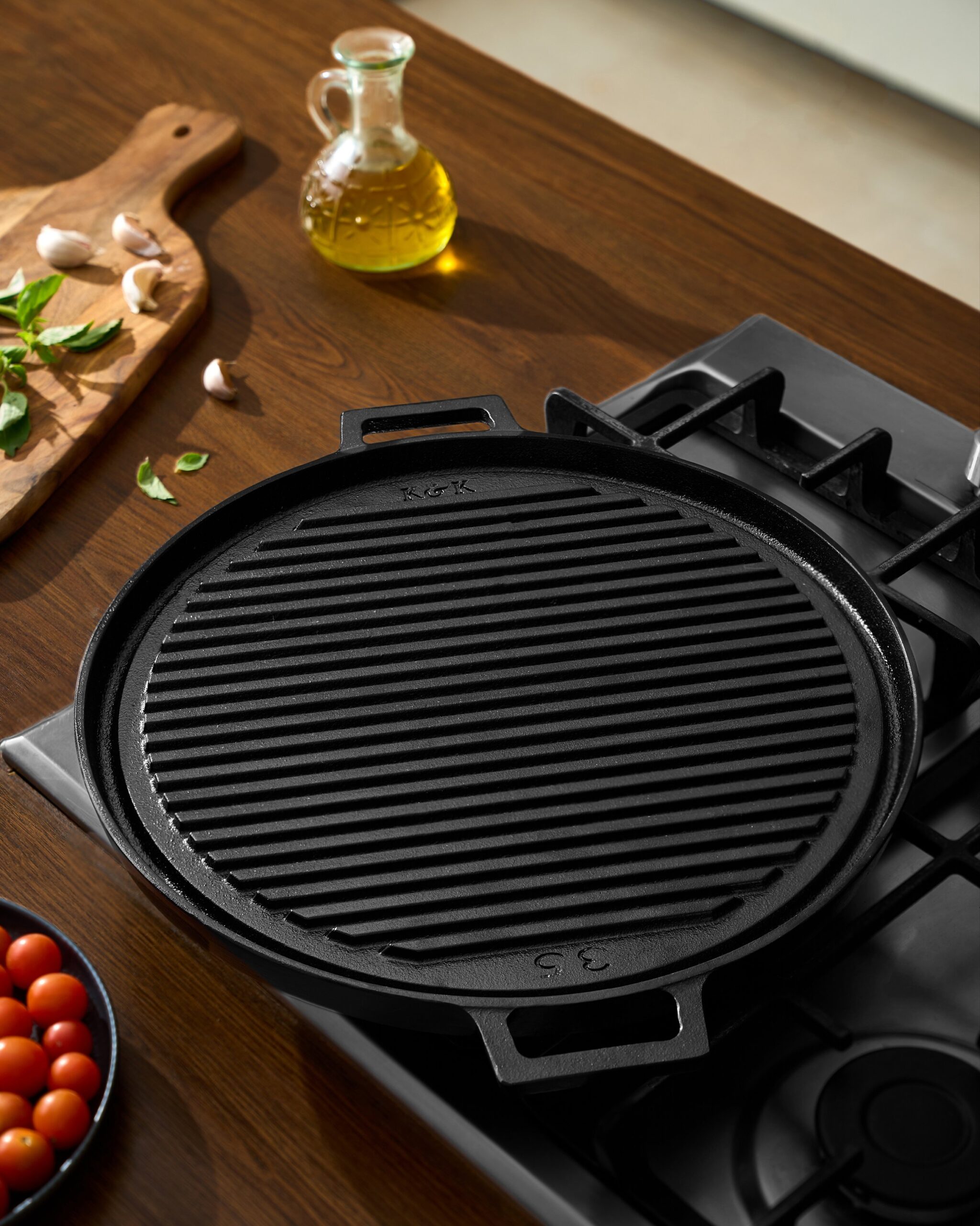 Round Double Side Grill 35 CM - Image 5