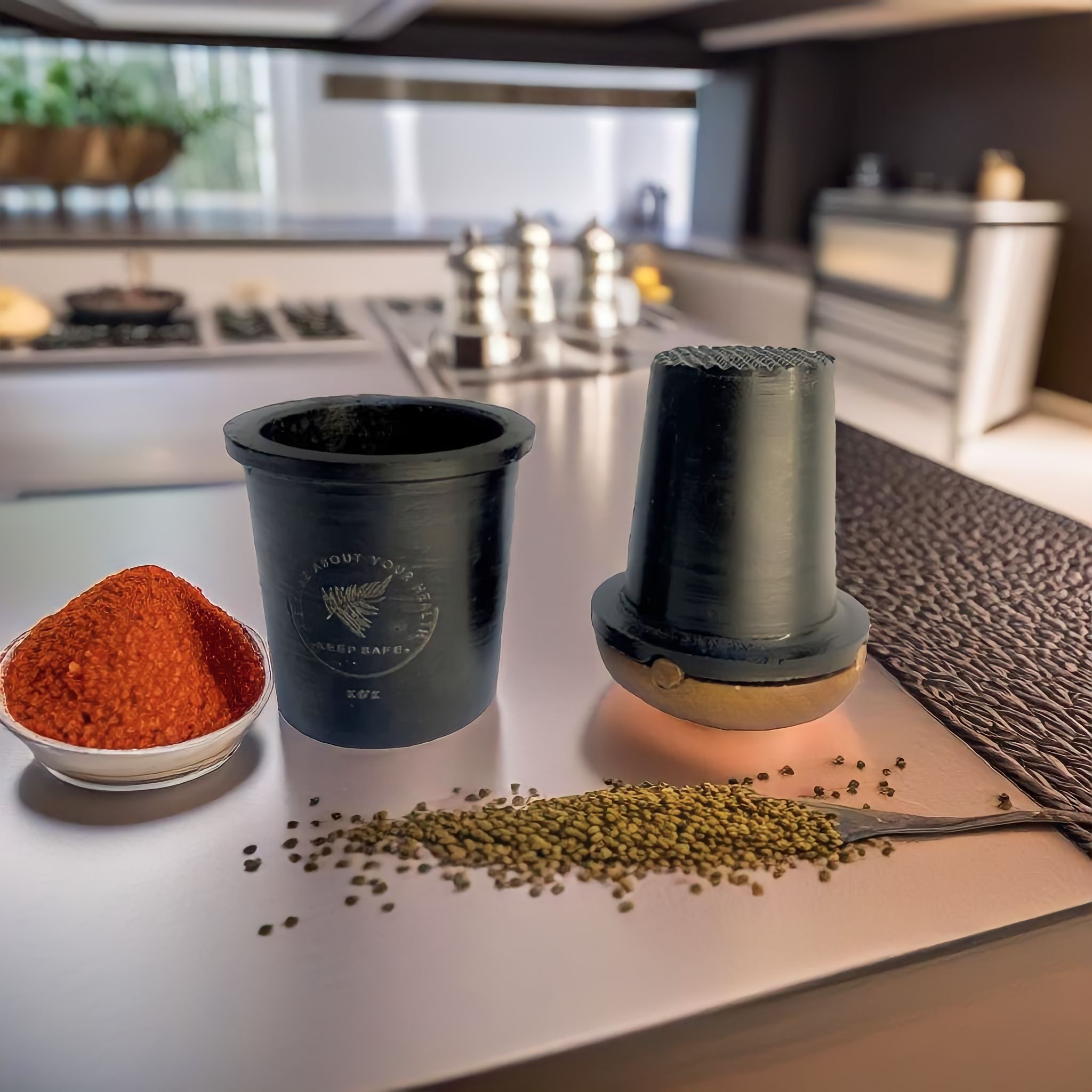 Cast Iron Spice Grinder k&k cookware